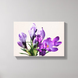 Impressão Em Tela Flores de crocus roxo boho modernos e elegantes 