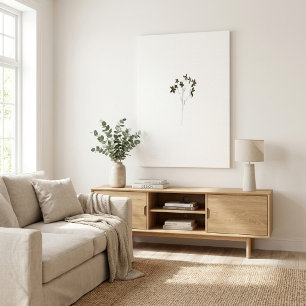 Impressão Em Tela Flores de desenho de linha elegante minimalista mo