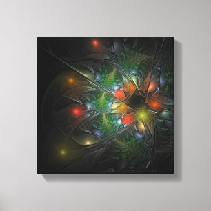 Impressão Em Tela Flores de fantasia fractal suaves e tenra