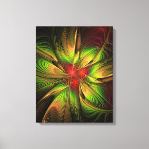 Impressão Em Tela Flores de fantasia fractal suaves e tenra