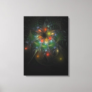 Impressão Em Tela Flores de fantasia fractal suaves e tenra