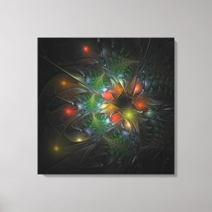 Impressão Em Tela Flores de fantasia fractal suaves e tenra