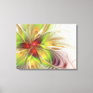 Impressão Em Tela Flores de fantasia fractal suaves e tenra