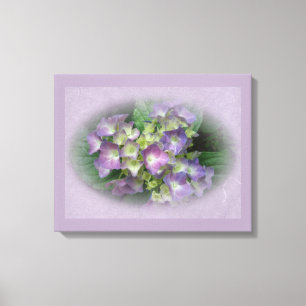 Impressão Em Tela Flores de Hydrangea Azul Roxo