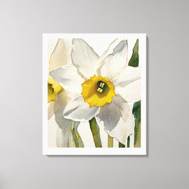 Impressão Em Tela Flores de Íris em Aquarela Moderna