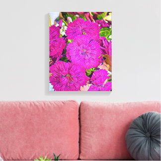 Impressão Em Tela Flores de Magenta Ousado em Tela de Arte Refinada