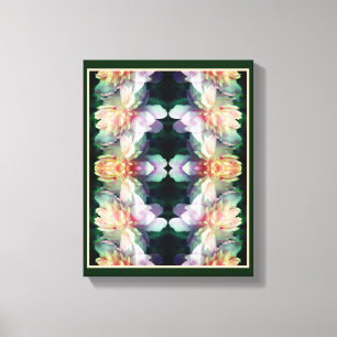 Impressão Em Tela Flores de Pedônia Rosa Multiplicadas Abstrato