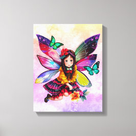 Impressão Em Tela Flores De Pequenas Fadas