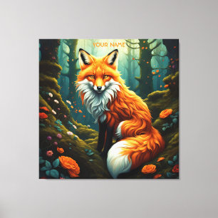 Impressão Em Tela Flores de Raposa Maiestosa e Bonita Fantasy