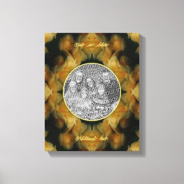 Impressão Em Tela Flores de Rosa Amarela Faça a Sua Própria Foto (Frente)