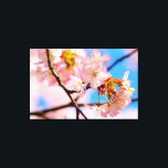 Impressão Em Tela Flores De Sakura Rosa Num Dia Quente De Springtime<br><div class="desc">Um monte de flores rosadas macios de sakura em um dia quente e claro da temporada de primavera. A árvore escura oscila sobre o fundo do céu azul e a fumaça das cerejeiras floresce. Uma pintura digital muito grande a partir de uma fotografia. Impressão floral esticada de tela para decorar...</div>