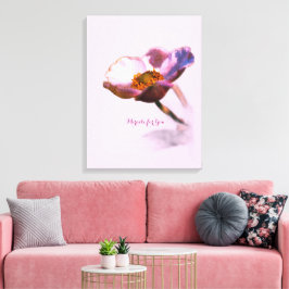 Impressão Em Tela Flores de Sonho Rosa - Natureza da Fantasia Elegan