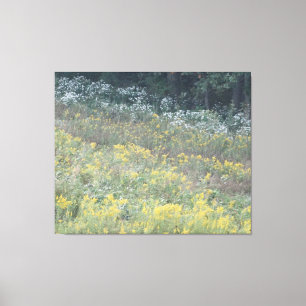 Impressão Em Tela Flores do Campo em 3 painéis