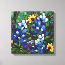 "Flores do Texas - Bluebonnets" Tela de impressão