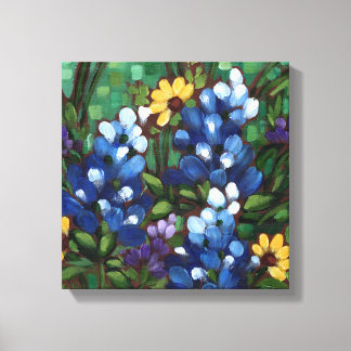 Impressão Em Tela "Flores do Texas - Bluebonnets" Tela de impressão
