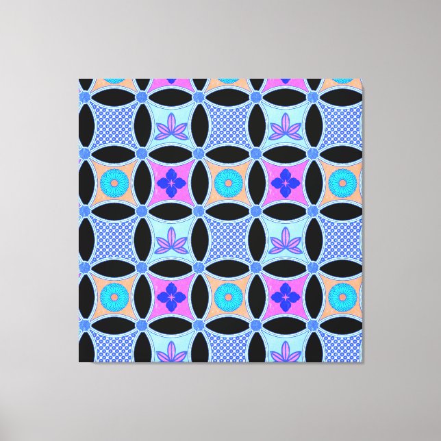 Impressão Em Tela Flores e Padrões (Frente)