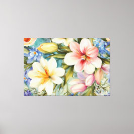 Impressão Em Tela Flores Elegantes De Mola. Pintura