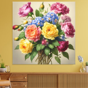 Impressão Em Tela Flores em plena floração