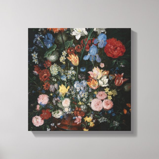 Impressão Em Tela Flores em um Vase - Jan Brueghel (Frente)