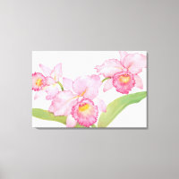 Flores Exóticas De Aquarela Rosa