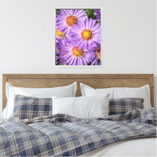 Impressão Em Tela Flores Florais de Áster Roxo