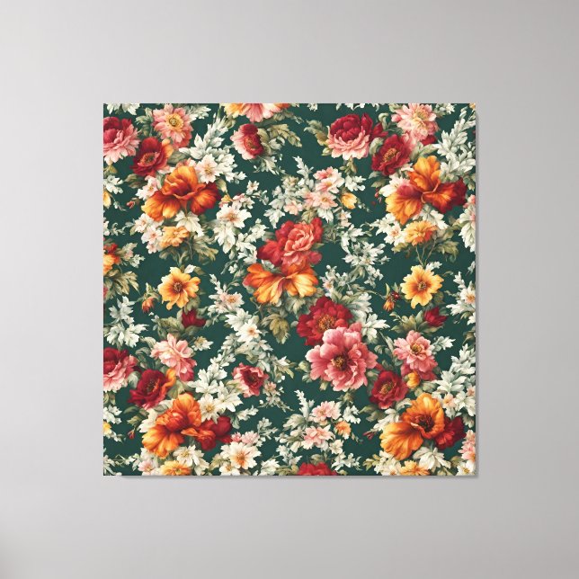 Impressão Em Tela Flores italianas refinadas e deliciosas com vegeta (Frente)
