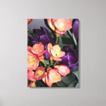 Flores laranja e púrpura