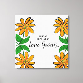 Impressão Em Tela Flores Laranja Espalham Felicidade 24" x 24"