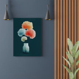 Impressão Em Tela Flores Modernos | Hortênsias Aquarela (28 cm x 35,