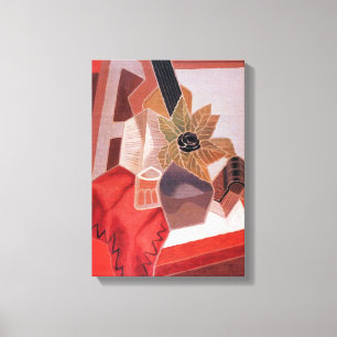 Impressão Em Tela Flores numa Mesa por Juan Gris, Cubismo Vintage