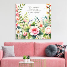 Flores Selvagens com Primavera Quote Floral