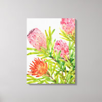 Flores tropicais de aquarela