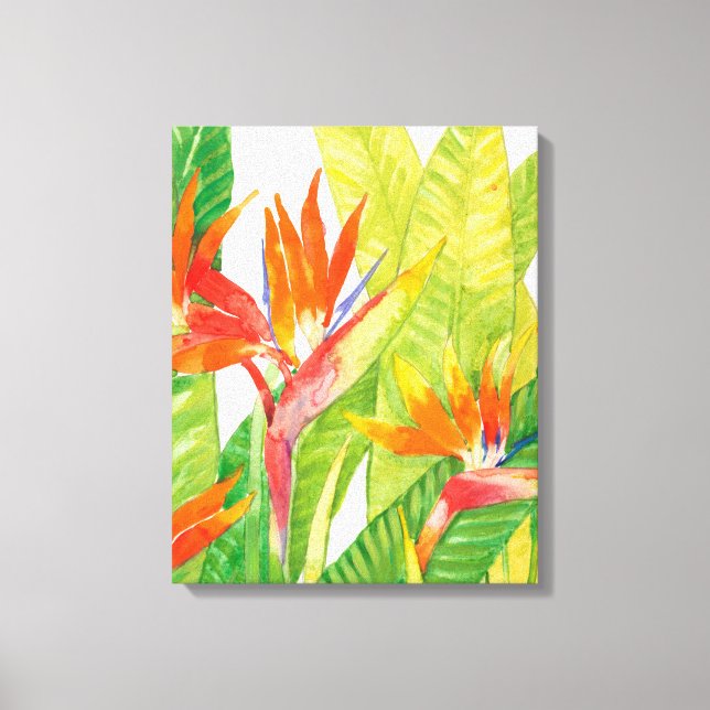 Impressão Em Tela Flores Tropicais | Pássaro do Paraíso (Frente)