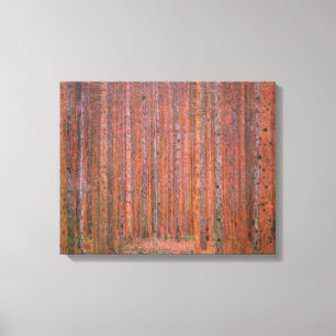 Impressão Em Tela Floresta de Abetos de Gustav Klimt Tannenwald Árvo