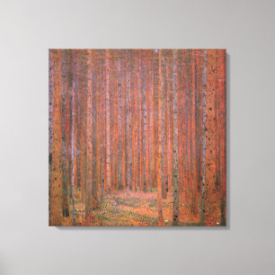 Impressão Em Tela Floresta de Abetos de Gustav Klimt Tannenwald Árvo