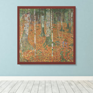 Impressão Em Tela Floresta de Bétulas por Gustav Klimt, Arte Novo An