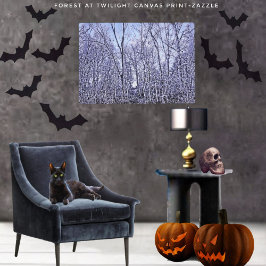 Impressão Em Tela Floresta Em Twilight