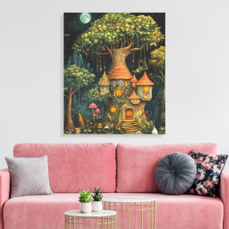Impressão Em Tela Floresta Encantada por Whimsy