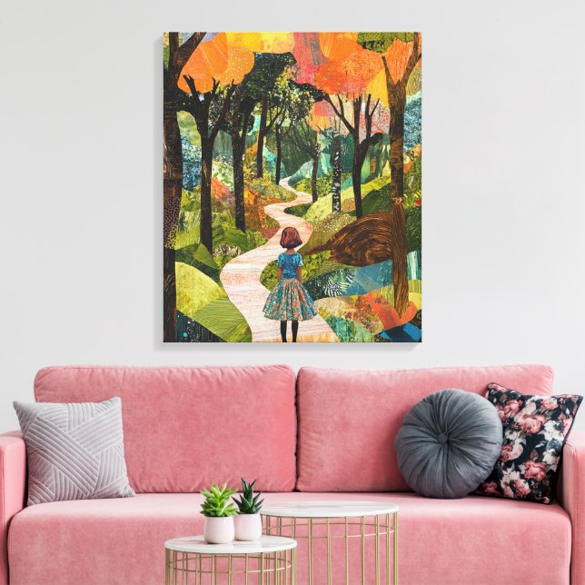 Impressão Em Tela Floresta Encantada por Whimsy (Insitu(Sala de estar))