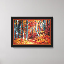 Impressão Em Tela Floresta Ensolarada de Outono
