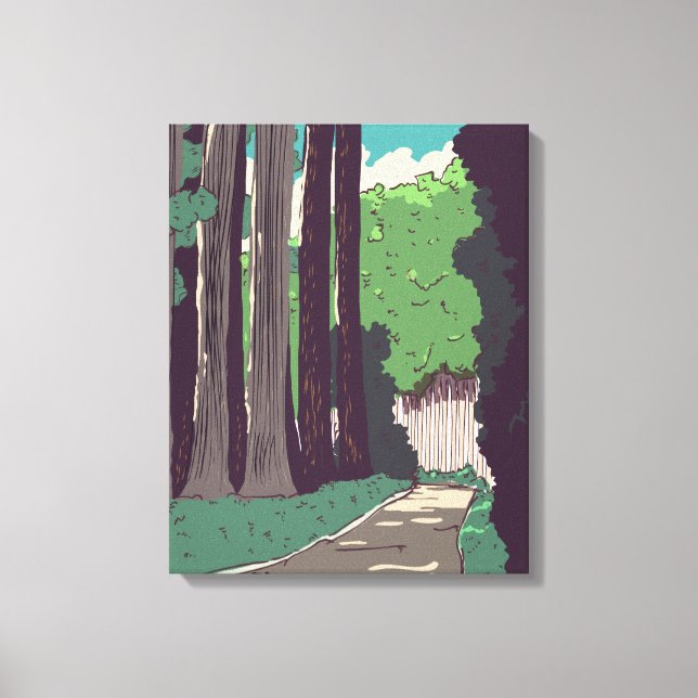 Impressão Em Tela Floresta Japonesa (Frente)