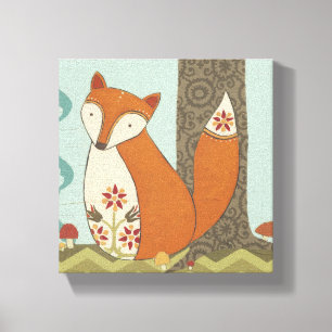 Impressão Em Tela Floresta Whimsy IV