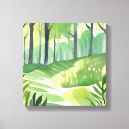 Impressão Em Tela Florestas Caprichosas | Paisagem em Aquarela da Fl