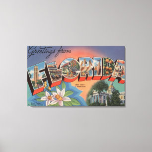 Impressão Em Tela Flórida (Cena de Capital do Estado)