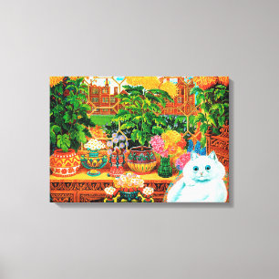 Impressão Em Tela Flower Lovers Cat, Louis Wain