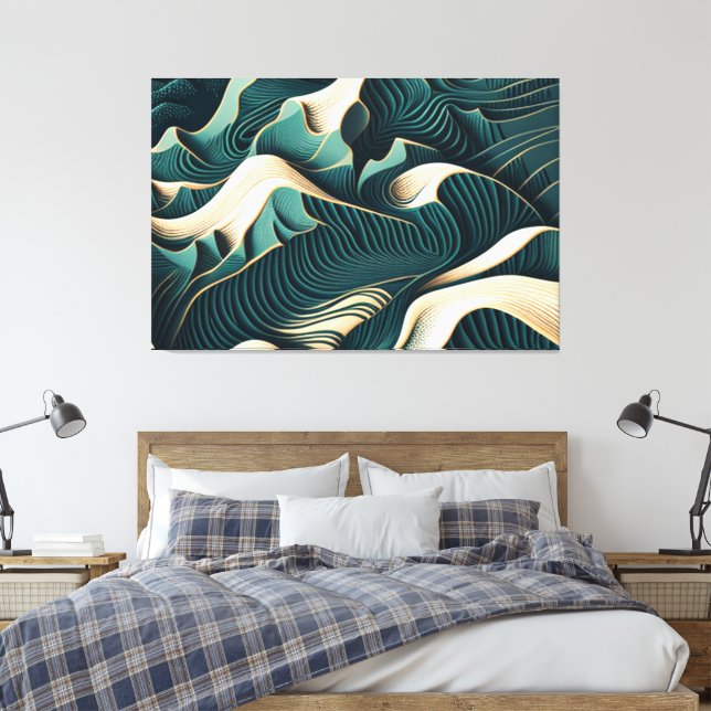 Impressão Em Tela Flowing Harmony (Insitu(Quarto))