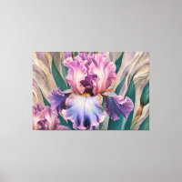 *~* Fluindo IRIS Azul Irrisa Vintage TV Floral2