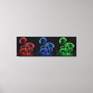Impressão Em Tela Fluorescence Tryptych