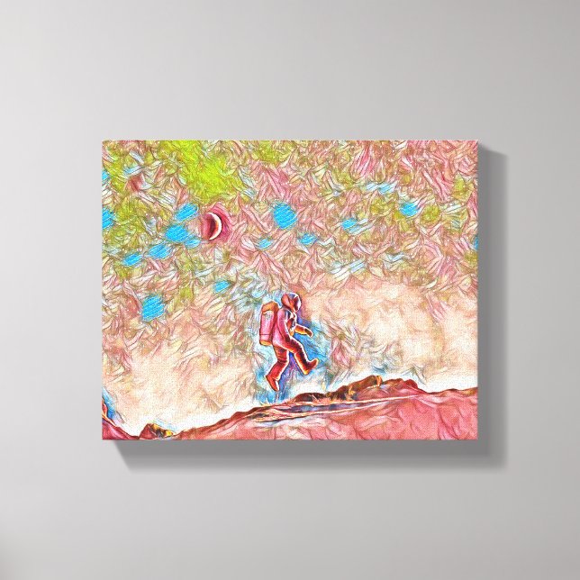 Impressão Em Tela Flutuando na Descoberta: Uma Jornada de Cientista (Frente)