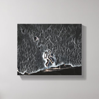 Impressão Em Tela "Flutuando na Descoberta: Uma Viagem de Cientista"